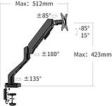 Кронштейн для монітора пневматичний Xiaomi Loctek Pneumatic Single DLB502, фото 4