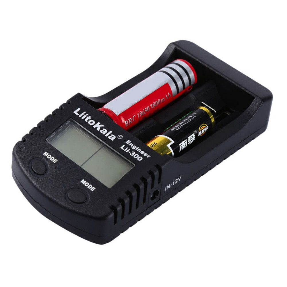 Зарядний пристрій Liitokala Lii-300 на 2 слоти (для Ni-MH, Ni-CD, Li-Ion) + блок живлення, фото 1