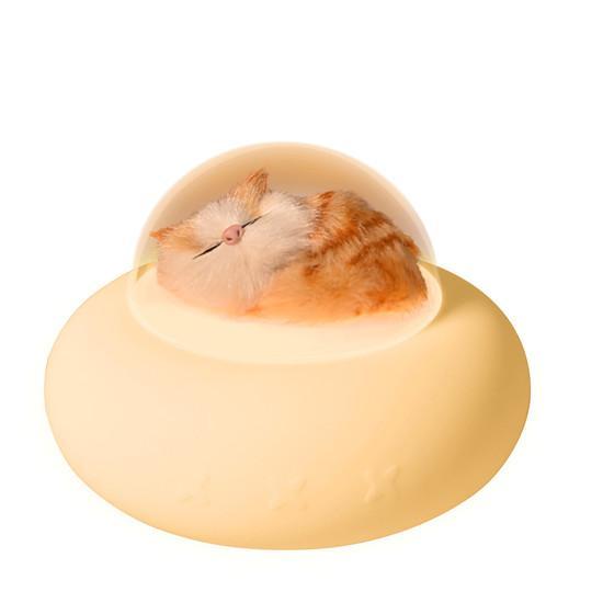 Дитячий силіконовий нічник Pet Spaceship Котик 3DTOYSLAMP, фото 1