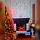 Підлоговий камін Fireplace Людвіг Білий + Венге з ефектом живого полум'я зі звуком і обігрівом, фото 2
