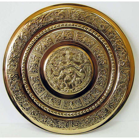 Тарілка настінна бронзова Танцюючий Шива (d-31 см), фото 2