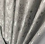 Готовий комплект мармурових штор на тасьмі з підхватами 150х270 см Колір Сірий, фото 8