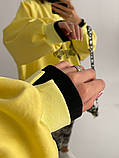 Тепла жіноча толстовка оверсайз з об'ємними рукавами, фото 3