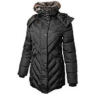 Куртка LONDON FOG - с капюшоном и сьемным воротником с искусственного меха, черный, размер XS