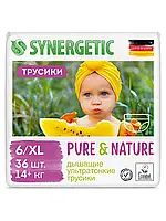 Synergetic Подгузники-трусики детские дышащие ультратонкие Pure & Nature