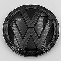 Эмблема задняя VW Volkswagen (Фольцваген) 112 мм GOLF 7, POLO 5 - Черный Карбон (5G0853630)