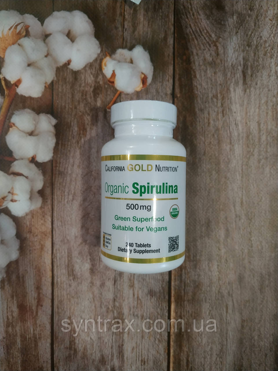 California Gold Nut Organic Spirulina 240 tab 500mg спіруліна