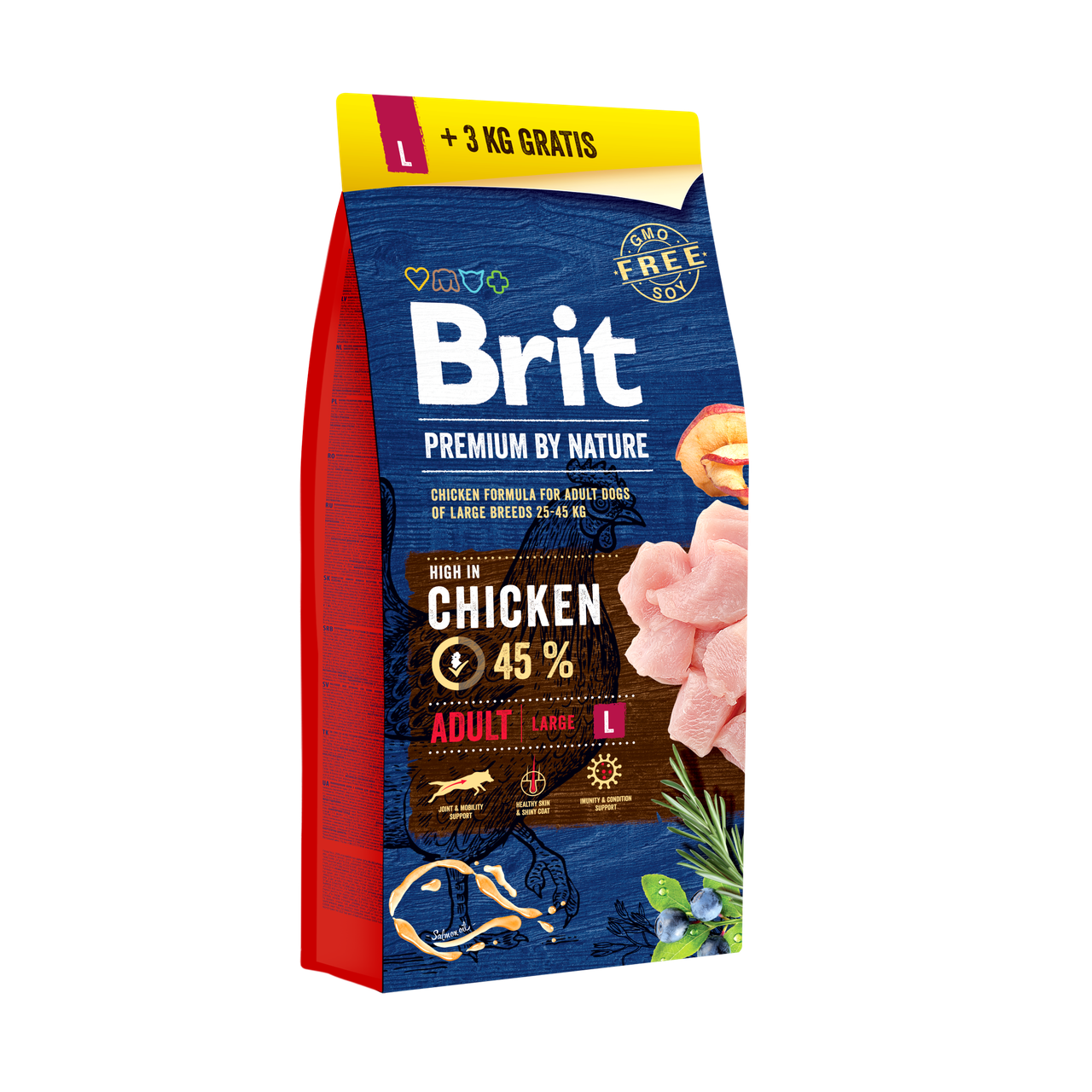 Сухий корм Brit Premium Adult L для дорослих собак великих порід зі смаком курки 15 кг