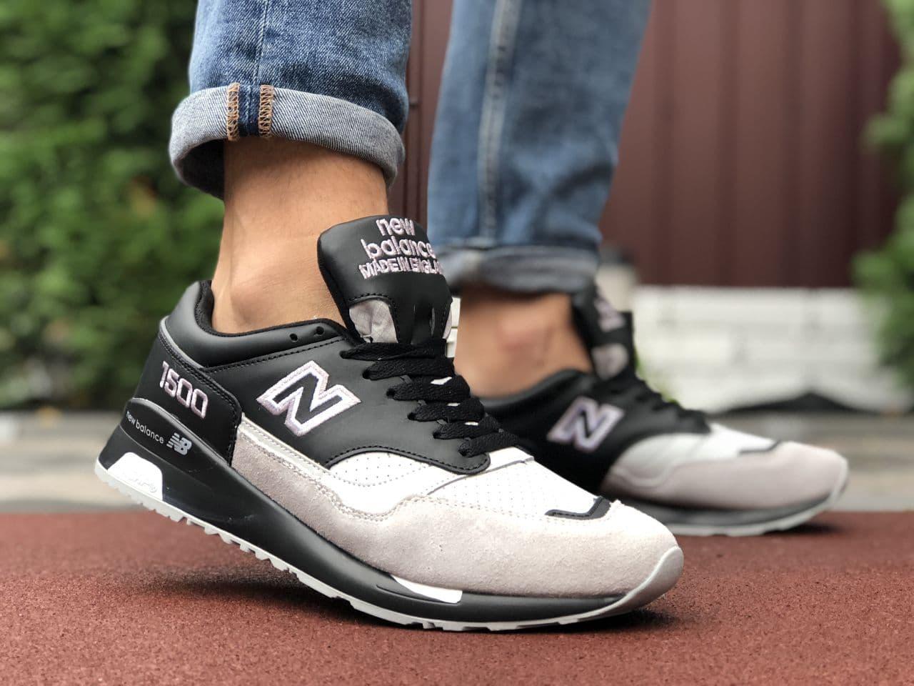 Мужские демисезонные черные с бежевым кроссовки на осень New balance1500. Легкие нью баланс 1500 - фото 4 - id-p1478644409