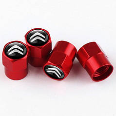 Ковпачки на ніпель для авто Ситроен Alitek Short Red Citroen (4 шт.)