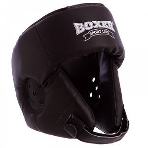Шолом боксерський BOXER L шкірвініл чорний
