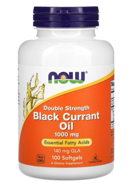 Масло черной смородины Now Foods Black Currant Oil 1000 mg double strength 100 капсул - фото 6 - id-p1374354214