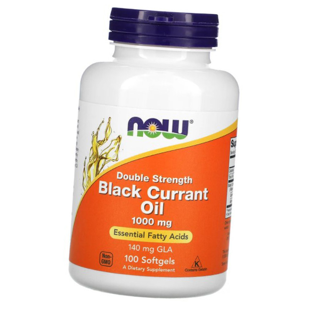Масло черной смородины Now Foods Black Currant Oil 1000 mg double strength 100 капсул - фото 2 - id-p1374354214