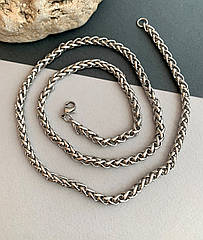 Чоловічий ланцюжок 60см*0,5 см з нержавіючої сталі колос, стильний ланцюг stainless steel