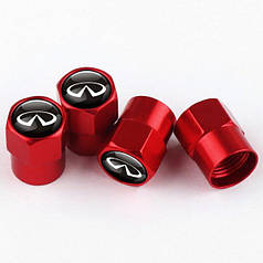 Ковпачки на ніпель для Інфініті Alitek Short Red Infiniti, 4 шт.