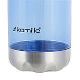 Спортивна пляшка для води Kamille Блакитний 700мл з пластика KM-2305, фото 3