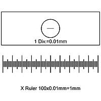 Калибровочная линейка SIGETA X 1мм/100 Div.x0.01мм