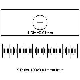 Калібрувальна лінійка SIGETA X 1мм/100 Div.x0.01мм