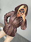 Куртка - жилетка жіноча трансформер (42-44; 46-48; 50-52) (сіро-ліловий, мокко, м'ята) СП, фото 4