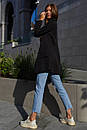 Стильний жіночий подовжений двобортний чорний піджак Нейтон 42 44 46 48 розміри, фото 4