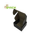 Коробка картонна самозбірна 90х90х60 мм чорна мікрогофрокартон, фото 2