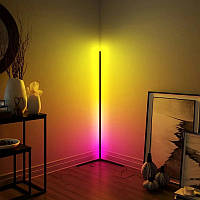 Підлоговий світлодіодний торшер ledox з пультом кутова Led лампа RGB