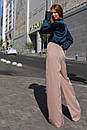Широкі жіночі брюки палаццо Пауліно колір мокко 44 46 48 розміри, фото 3