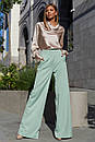 Широкі жіночі брюки палаццо Пауліно колір мокко 44 46 48 розміри, фото 4