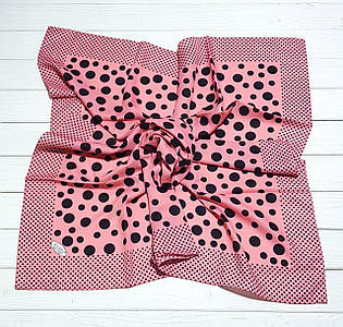 Хустка жіноча вовняна середня Шеррі горошок коралова