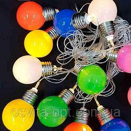 Гірлянда Фігурки 12 LED, "РАЙДУЖНІ ЛАМПОЧКИ", 5м+ перехідник