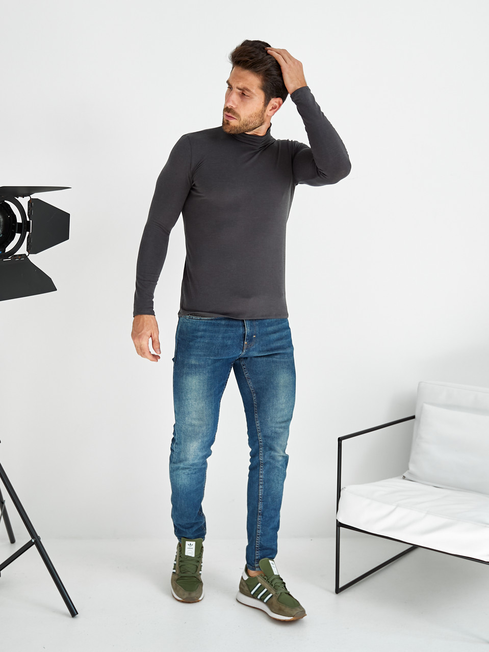 Гольф теплий кашемір темно-сірий 46-50