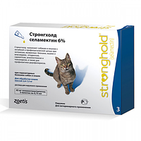 Краплі від бліх і кліщів Стронгхолд 6% 45 мг для кішок 2,6-7,5кг, 1 піпетка х 0,75 мл