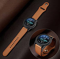 Ремешок кожаный на часы Samsung Galaxy Watch 46 mm/Gear S3/Frontier. Ремешок 22 мм шириной