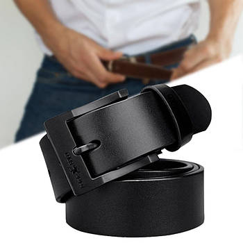 Шкіряний ремінь чоловічий 125 см, Bolo Bekele №3, Коричневий / Ремінь для штанів / Ремінь шкіряний