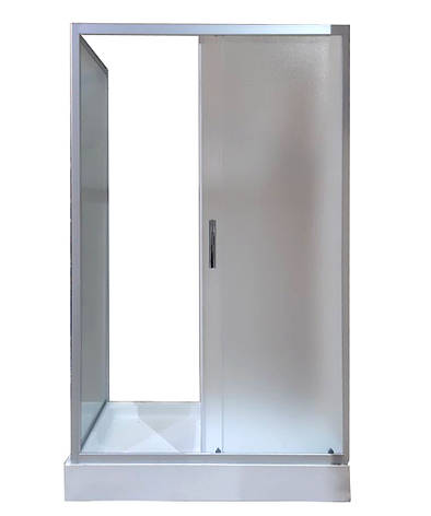 Душова кабіна 120*80 см прямокутна на низькому піддоні, скло матове 5 мм ТМ Ko&Po, фото 1