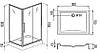 Душова кабіна 120*80 см прямокутна на низькому піддоні, скло матове 5 мм ТМ Ko&Po, фото 6