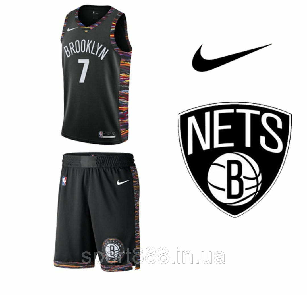 Чорна чоловіча форма Nike Durant No7 (Дюрант) команда Brooklyn Nets сезон 2019-20