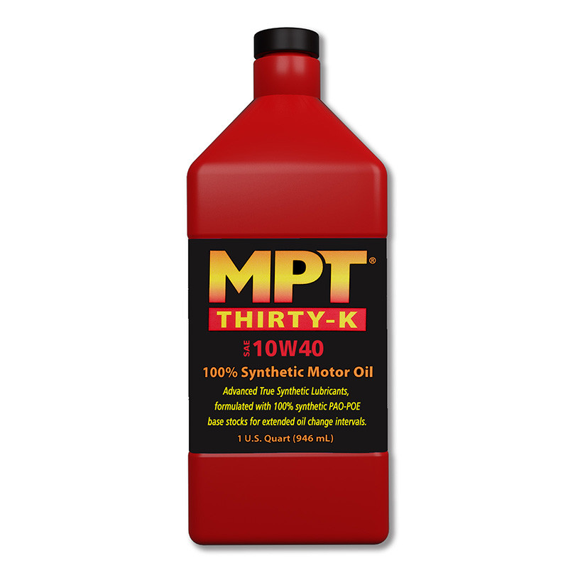 MPT ® 10W-40 Thirty-K 100% Full Synthetic Motor Oil
