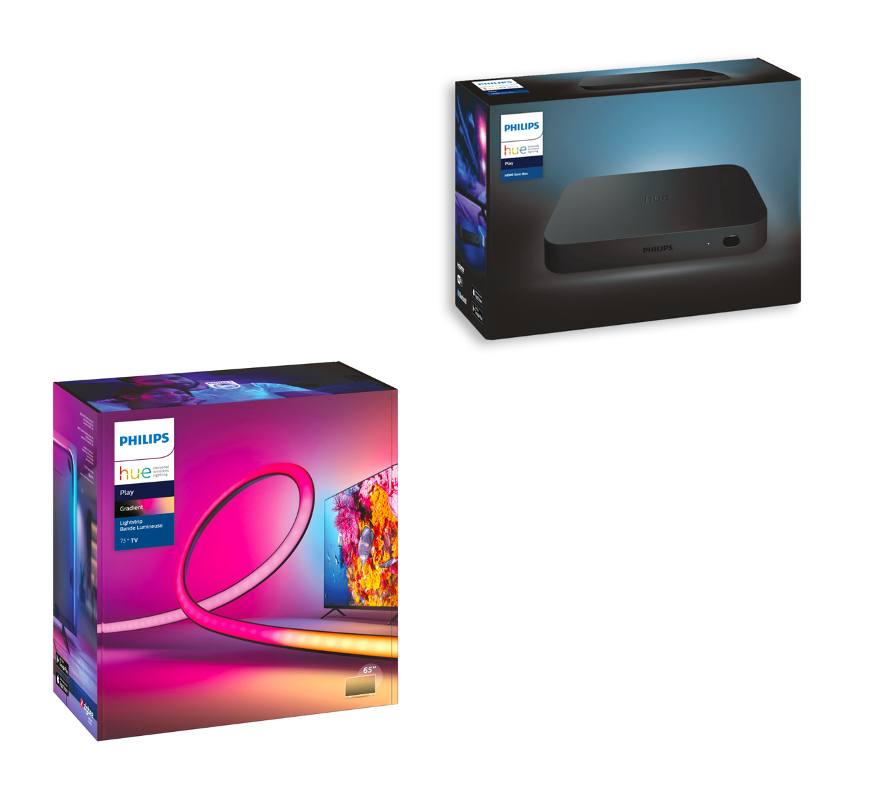 Комплект Philips Ambilight TV 75' (Світлодіодна стрічка Philips Hue Play Gradient 75' + Philips Hue Sync Box)