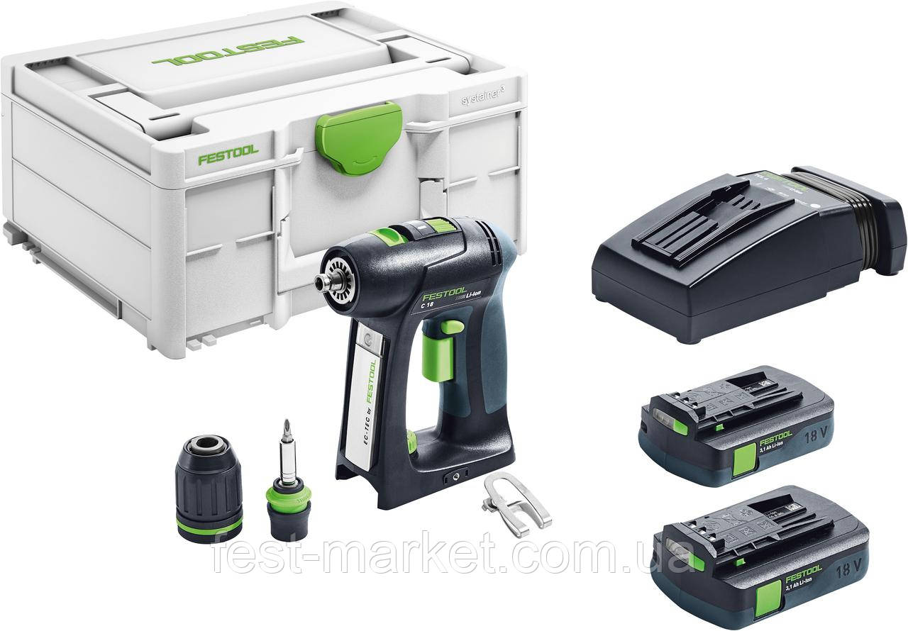 Акумуляторний дриль-шуруповерт C 18 C 3.0 Plus Festool 576437