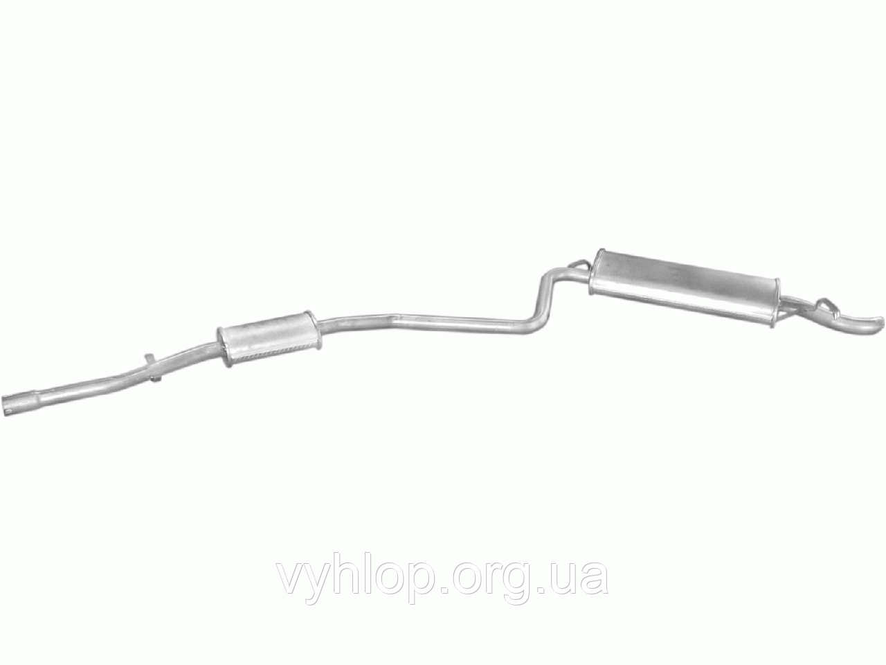 Глушник Фіат Сисенто (Fiat Seicento) 1.1 (07.175) Polmostrow алюминизированный