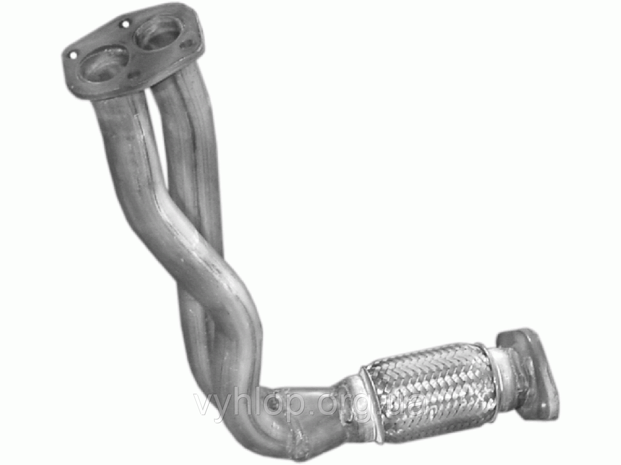 Труба приймальна Фіат Пунто (Fiat Punto) 1.6 93 -99 (07.218) Polmostrow алюминизированный