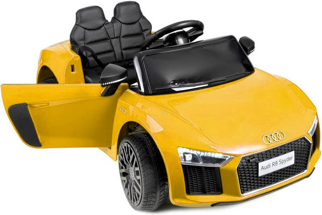 Дитячий електромобіль AUDI HL-1818 жовтий (колеса EVA) (42300137) (ліцензійний), фото 2