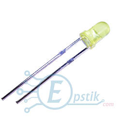 Жовтий світлодіод 3мм