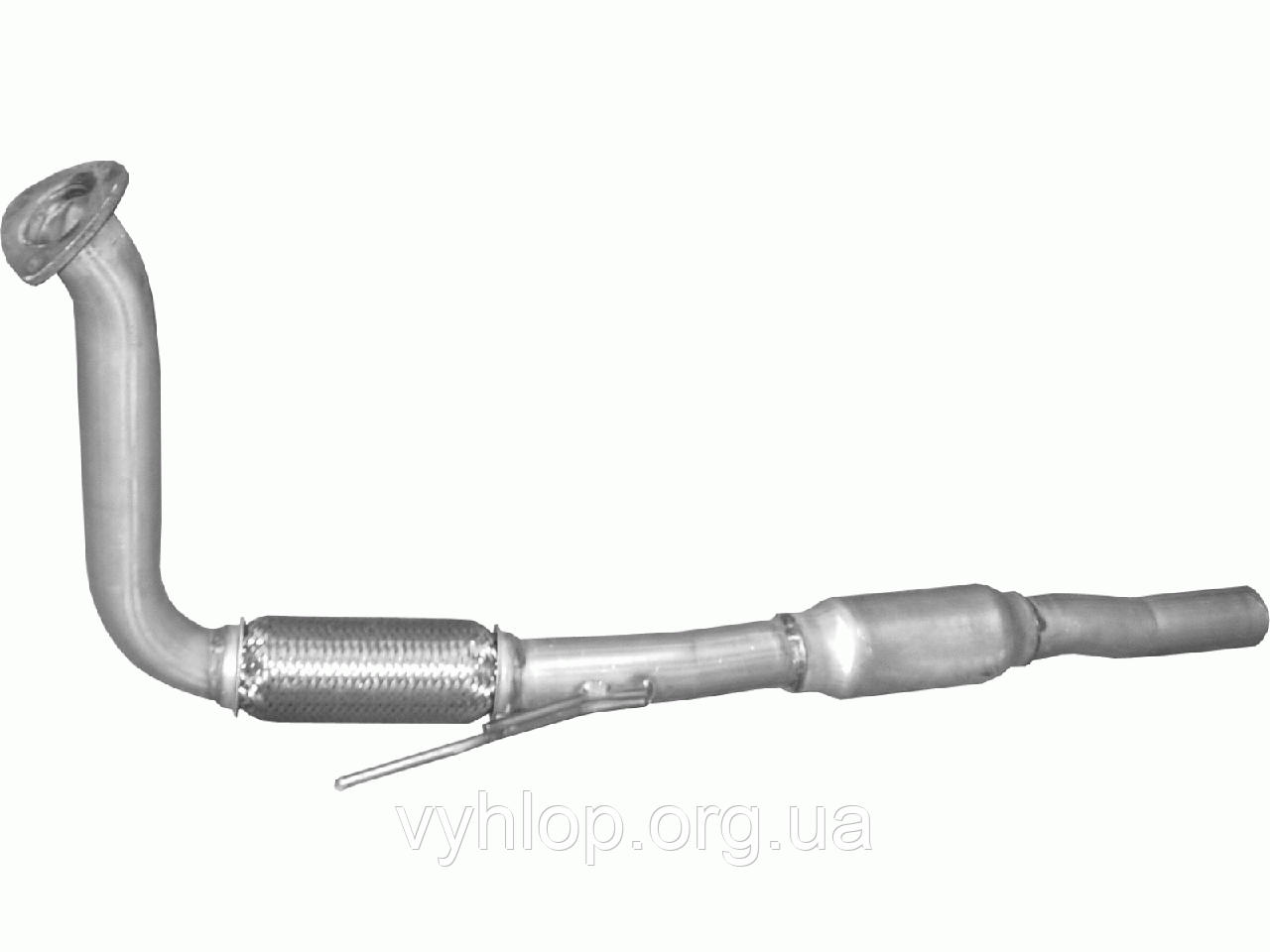 Труба приймальна Фіат Пунто (Fiat Punto) 1.7 D 94-99 (07.73) Polmostrow алюминизированная