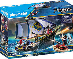 Плеймобіл Каравелла в червоних мундирах Playmobil Pirates 70412