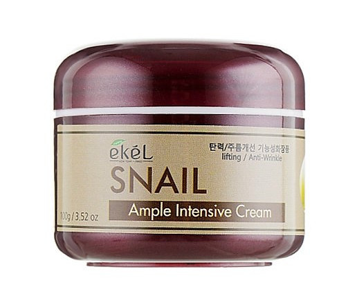 Ампульний крем для обличчя з муцином равлика Ekel Ample Cream Intensive Snail 100 мл