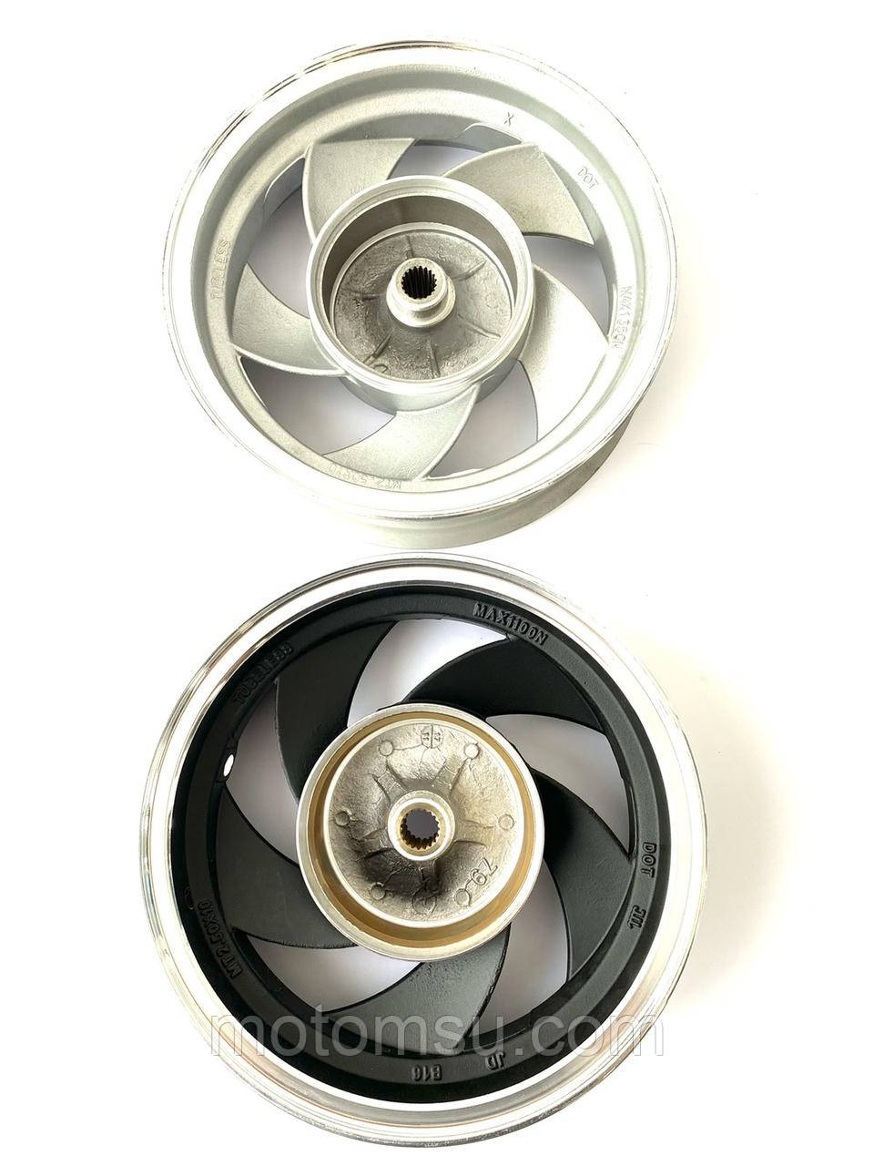 Диск колісний задній литий під барабанне гальмо під 110 мм колодки, розмір 2,5-10., фото 1