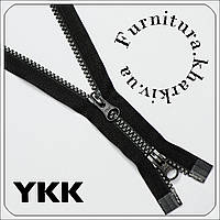 Молния двухзамковая тракторная YKK №5 длина 90 см черная