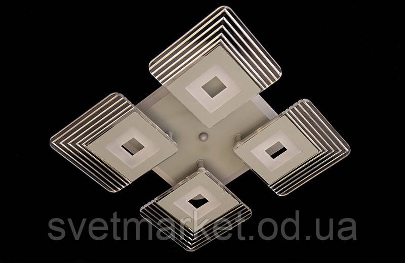 Стельова сіра світлодіодна люстра 2726/4GR LED 3color dimmer